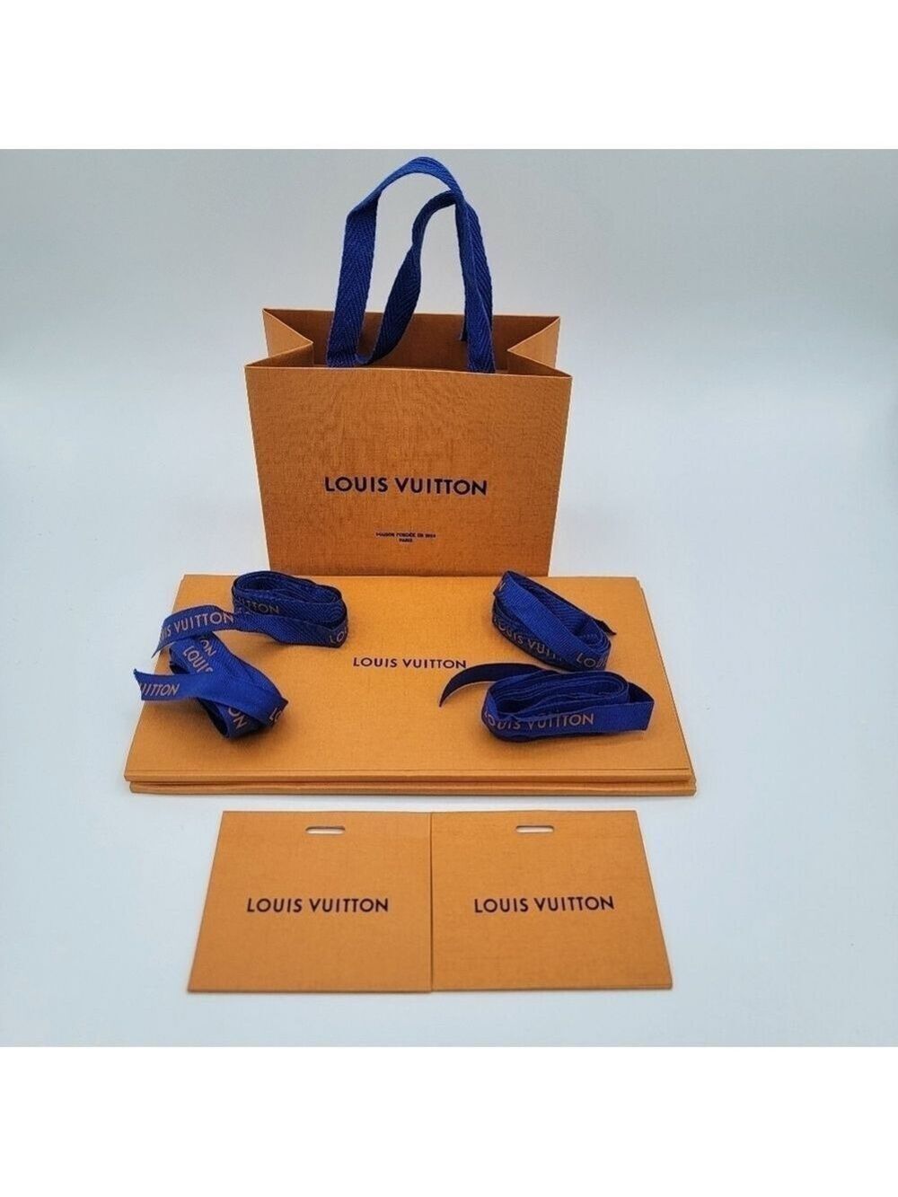 Louis Vuitton Shopping Bag Ribbon Cards Receipt Holders #2028
